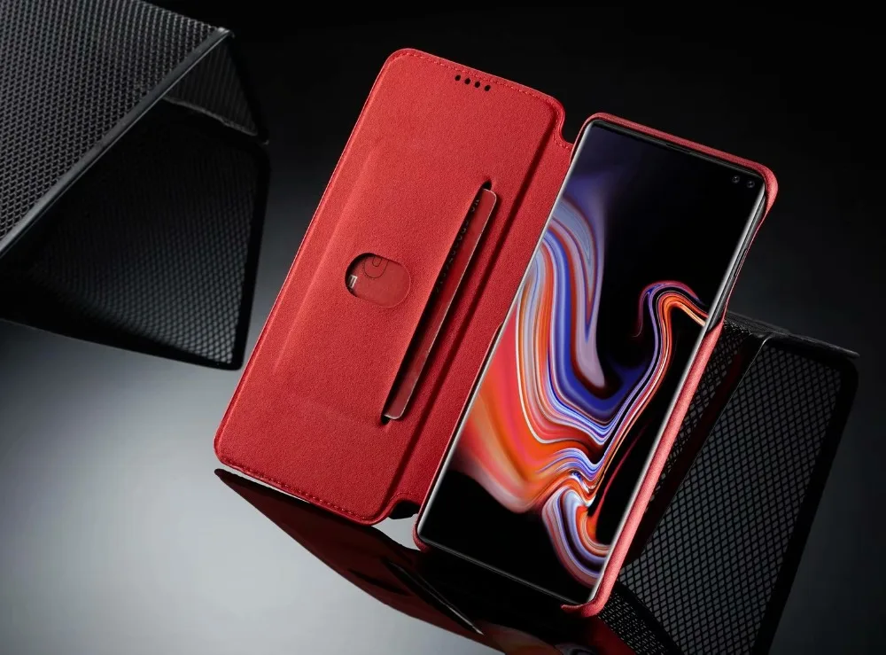 Роскошный кожаный чехол-книжка для samsung Galaxy s10, 9, 8, 7 plus, противоударный чехол-подставка для samsung Note 8, 9, чехол