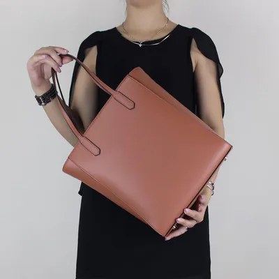 brown shu BENVICHED женская сумка из натуральной кожи модный портфель белая сумка на одно плечо сумка для путешествий c375 - Цвет: brown shu