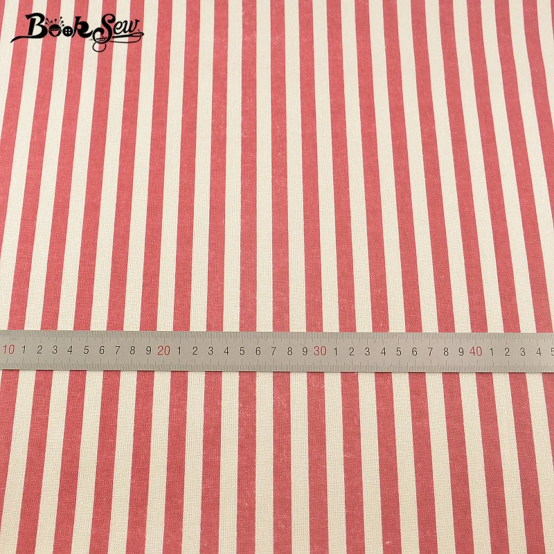 Домашний текстиль Booksew ткань из хлопка и льна красная полоса материал для шитья