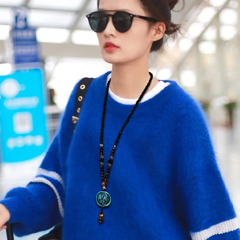 Женское Ожерелье из деревянных бусин Heeda винтажное этническое ожерелье в стиле