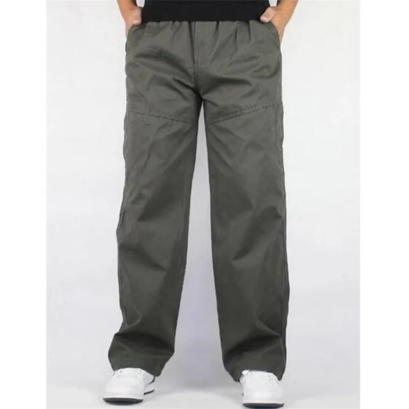 Мужские повседневные рабочие брюки свободные тактические штаны для бега размера