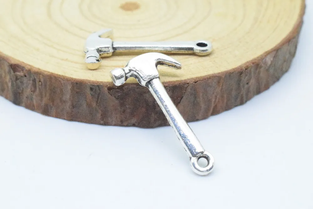 Инструмент коллекция шармов 50 шт. тибетский серебряный тональный молоток