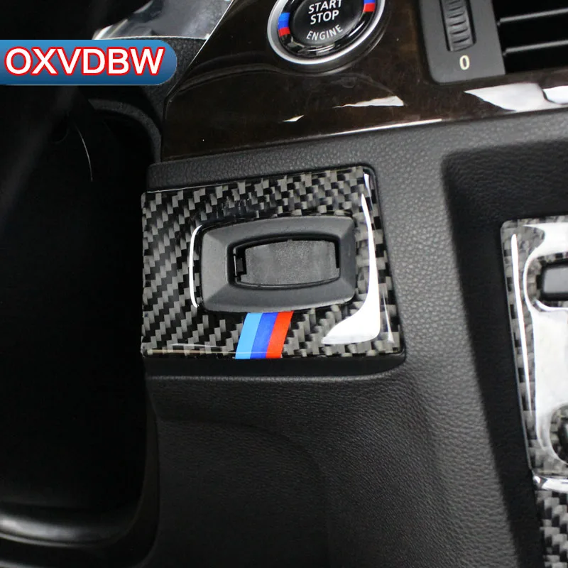 Для bmw e90 e92 e93 защита для ключей из углеродного волокна Круглый переключатель
