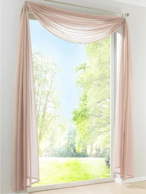 Light Brown 1PC Тотальная распродажа, Cortinas Dormitorio шторы Terri Тюль ламбрекен ткани Diy Подзор для портьеры на окна и двери для Спальня - Цвет: Light Brown 1PC