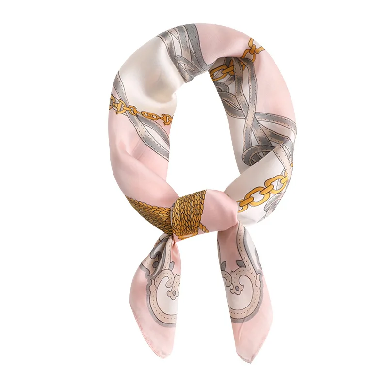 2019 New Square Scarf Women Fashion Silk Scarves and Wrap Ladies Retro Spring Summer Print Office Hair Neck foulard | Аксессуары для