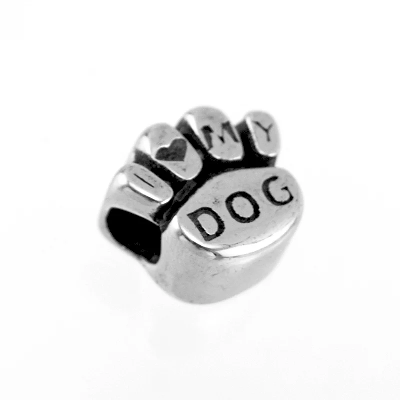 Risul 316 Stainless steel 3D Casting i love my dog slide pendant charm individualized Men/Women jewelry making pendants 2pcs | Украшения и