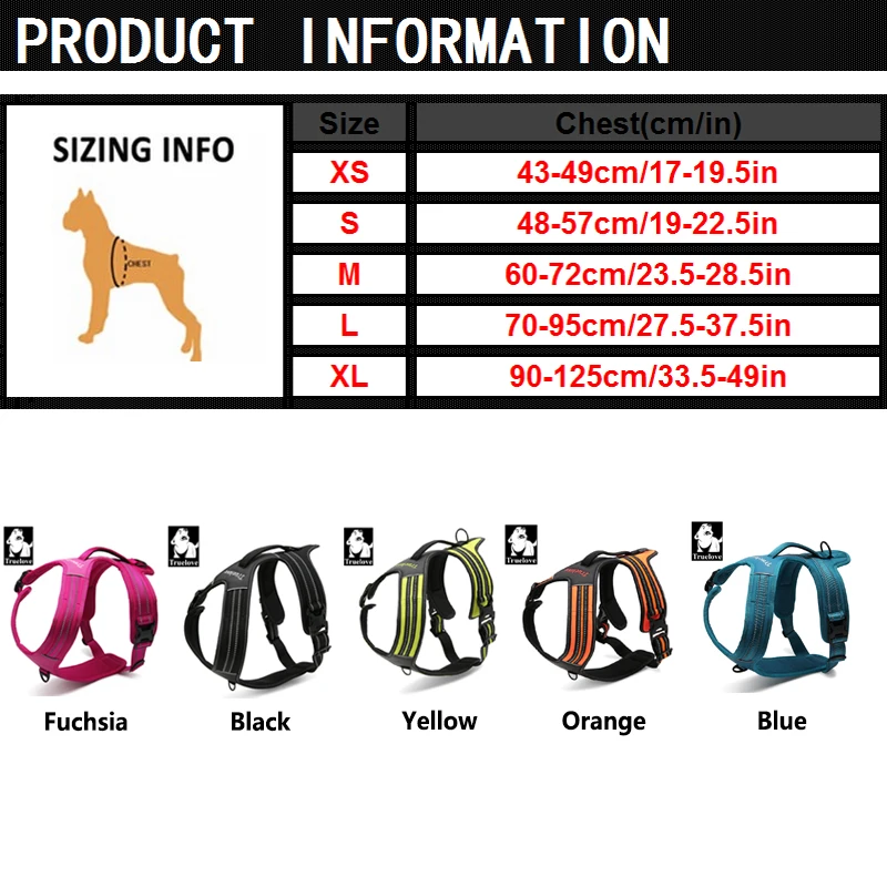 Dog Harness Nylon Reflective No Pull Soft Adjustable Strap Front Range Vest for Dogs Pet Supplies Bulldog | Дом и сад