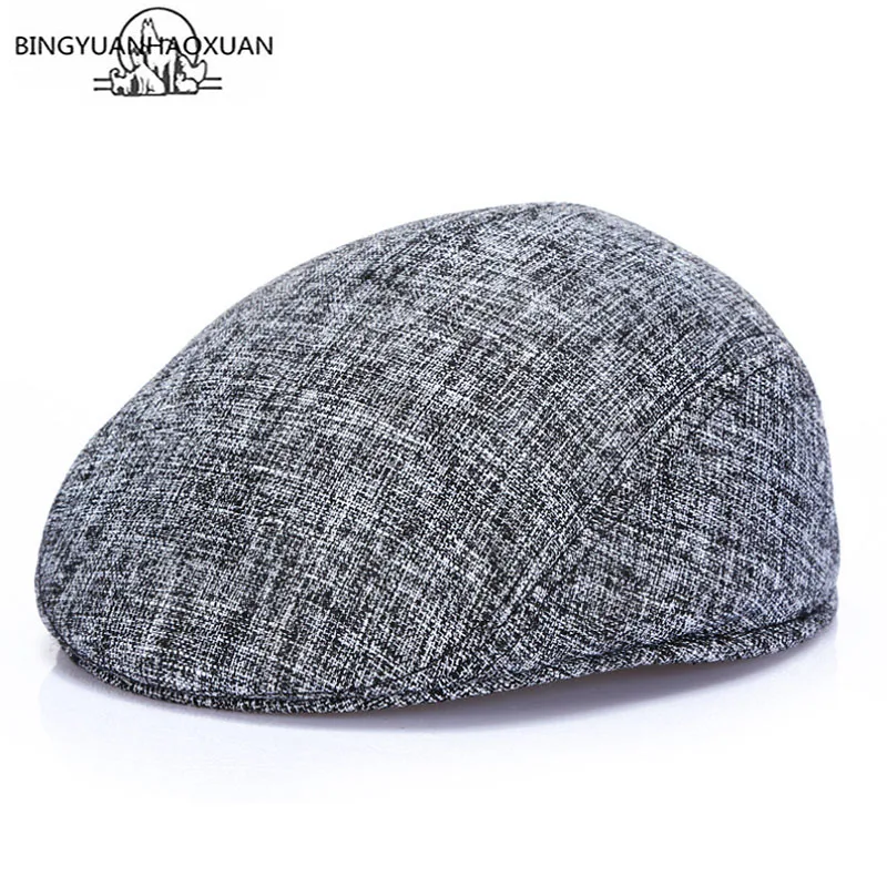 

BINGYUANHAOXUAN Womens Hat Simple Flax Berets With Men Spring Hats Unisex Fashion Retro Couple Cap Snapback Hat Dad