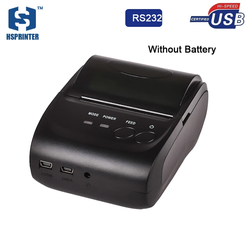 RS232 и USB мини Мобильный Портативный Термальный чековый счет pos58 принтер без
