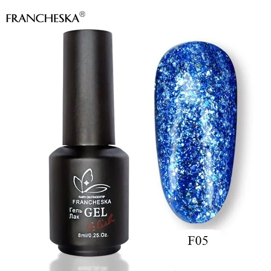 8ml platinum gel F05 Francheska жидкая фольга для ногтей праймер для ногтей под гель-лак топ без липкого слоя гель лак с блестками топ и база для ногтей топ гель гель лаки для ногтей распродажа - Цвет: 8ml platinum gel F05