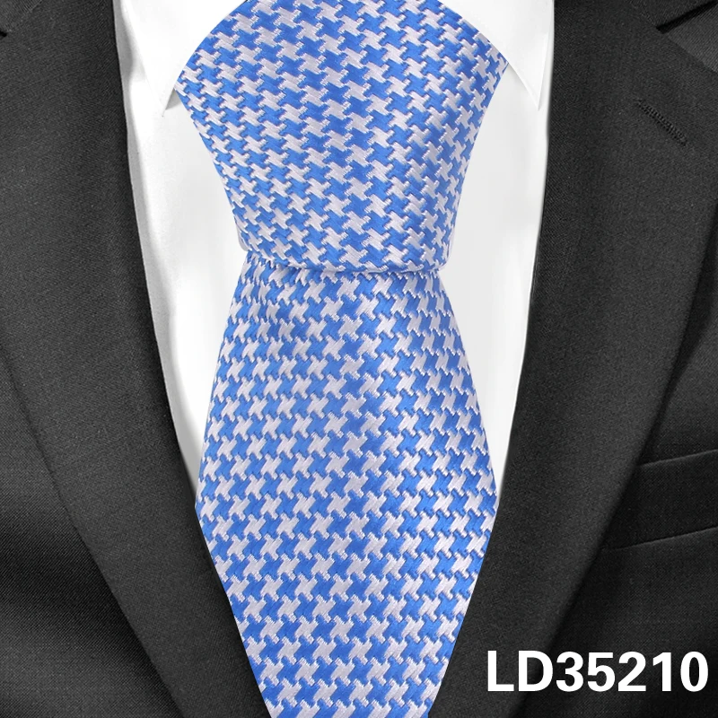 LD35210 Жаккардовый цветочный галстук для мужчин, полиэстеровый клетчатый галстук для шеи, деловые свадебные костюмы, галстуки с пейсли, тонкие мужские галстуки для взрослых - Цвет: LD35210