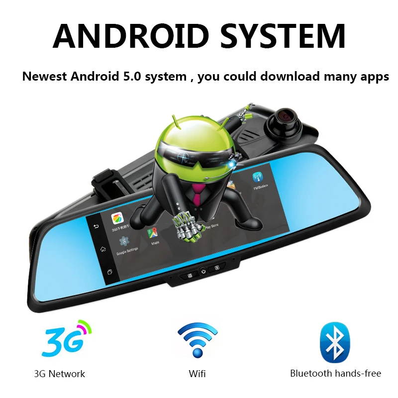 Maustor 3G заднего вида Камера зеркало видеорегистратор Android GPS навигации wi-fi тире Cam