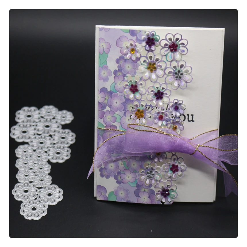 1746 Цветочная Обложка для скрапбукинга металлические Вырубные штампы фотографий