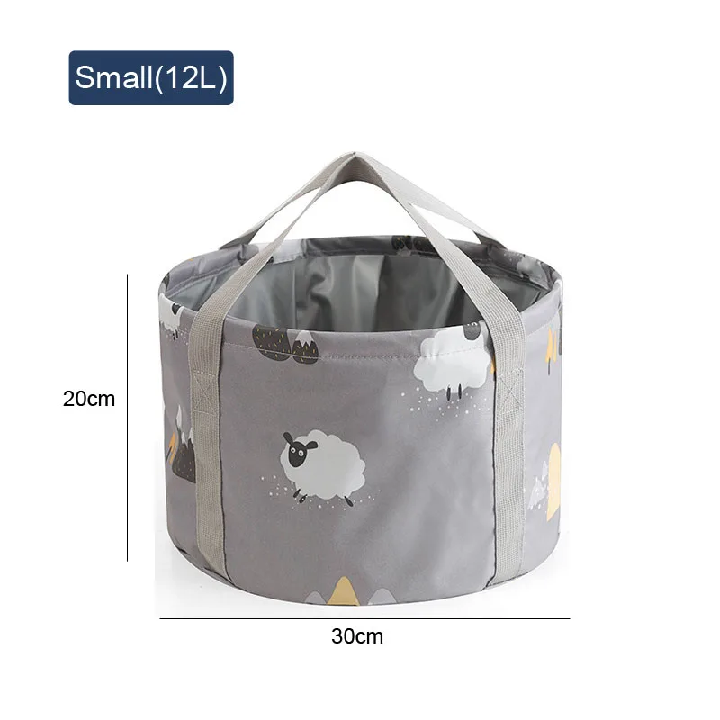 Grey S 10L/12L/15L/18L портативные Складные ведра герметичные PVEA открытый дорожный мешок для мытья складная сумка для хранения бытовые предметы H1205 - Цвет: Grey S