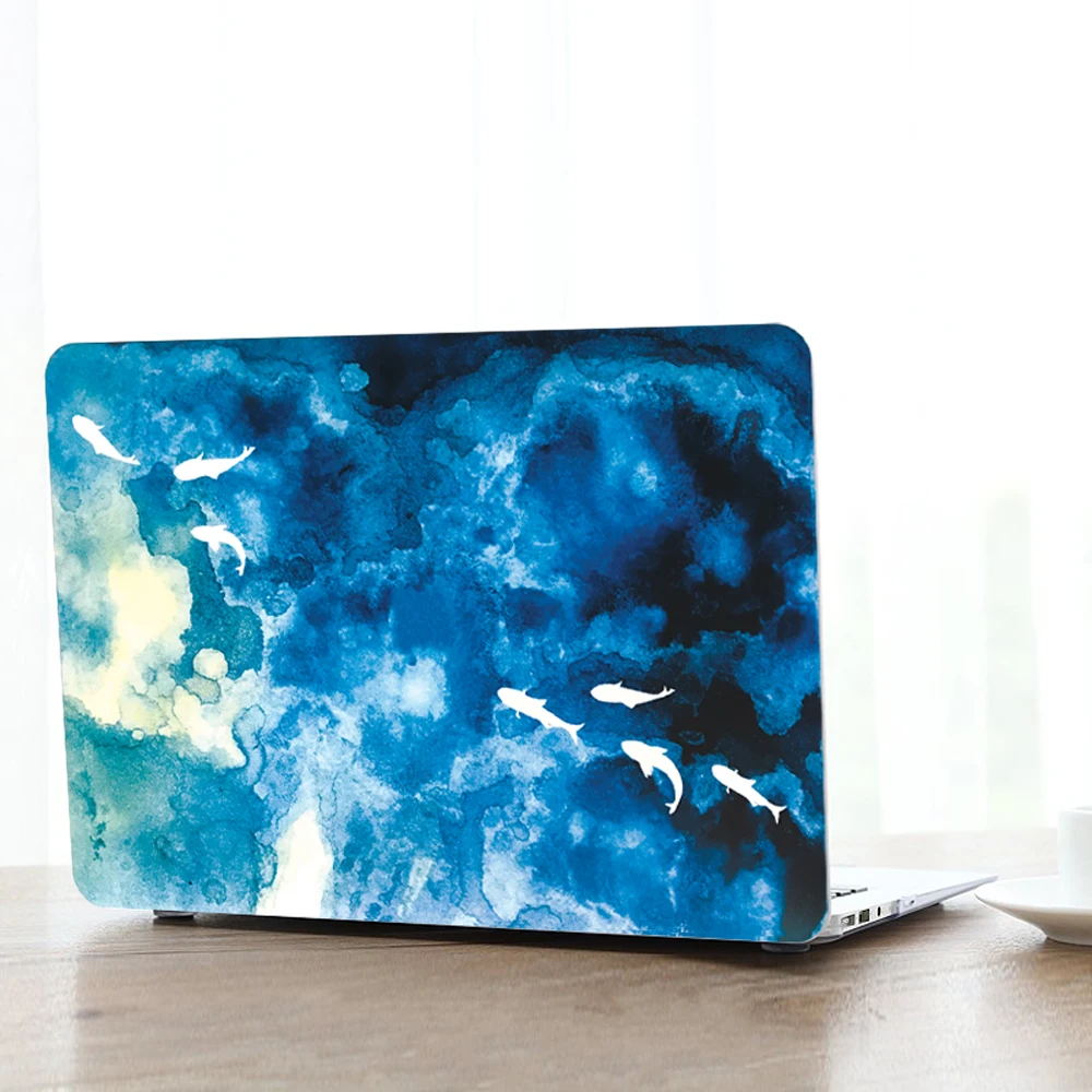 Мраморный Жесткий Чехол для ноутбука + чехол с клавиатурой Macbook 13Air New A1932 Pro Retina Touch