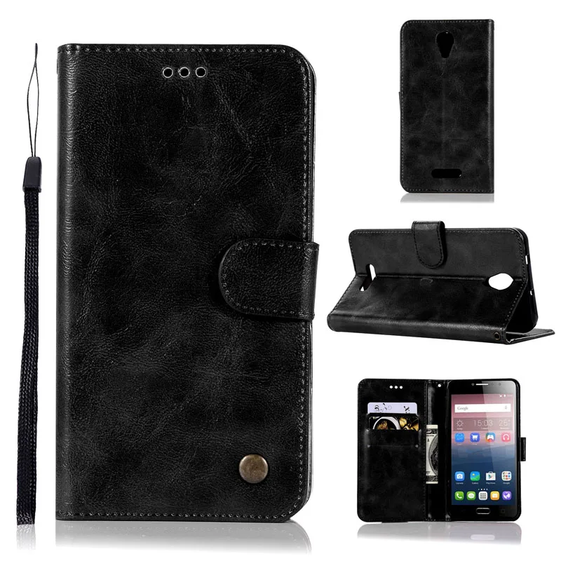 Для Alcatel Pop 4 Plus чехол заклепки портмоне из искусственной кожи (полиуретан) с