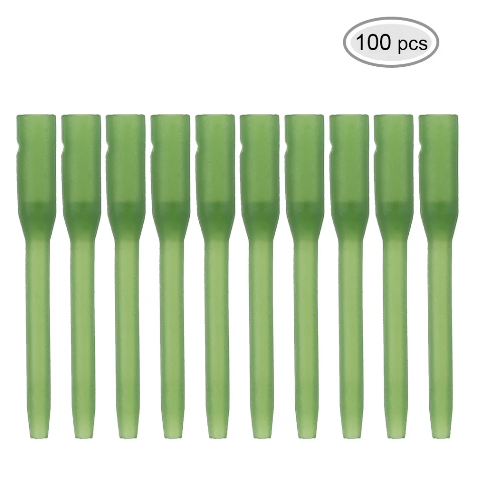 Short 100pcs Резиновые противозапутывающие рукава, рыболовные снасти для ловли карпа, рыболовные снасти, приспособления для выравнивания, рыболовные клеммы, 30 шт./50 шт./100 шт., короткие/длинные - Цвет: Short 100pcs
