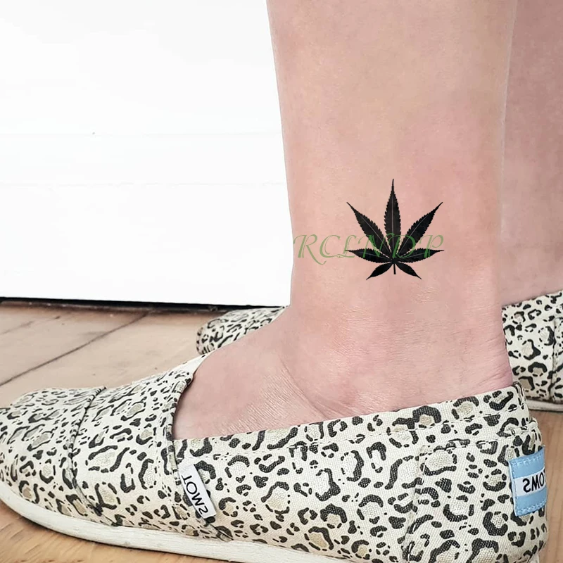 

Waterproof Temporary Tattoo Sticker Maple leaf Tatto Flash Tatoo Fake Tattoos Tatouage Wrist foot hand For Girl Women Men