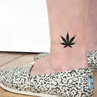 Водонепроницаемая Временная тату-наклейка кленовый лист тату флэш-тату поддельные татуировки на запястье для ног девушки женщины мужчины