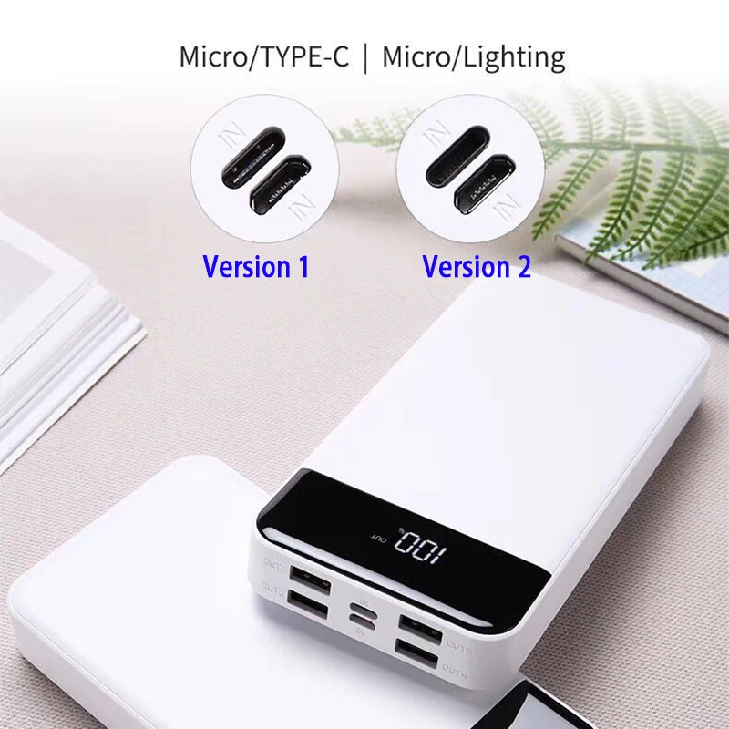 4 USB Ouput s 8 цифровой ЖК экран дисплей Мобильный запасные аккумуляторы для
