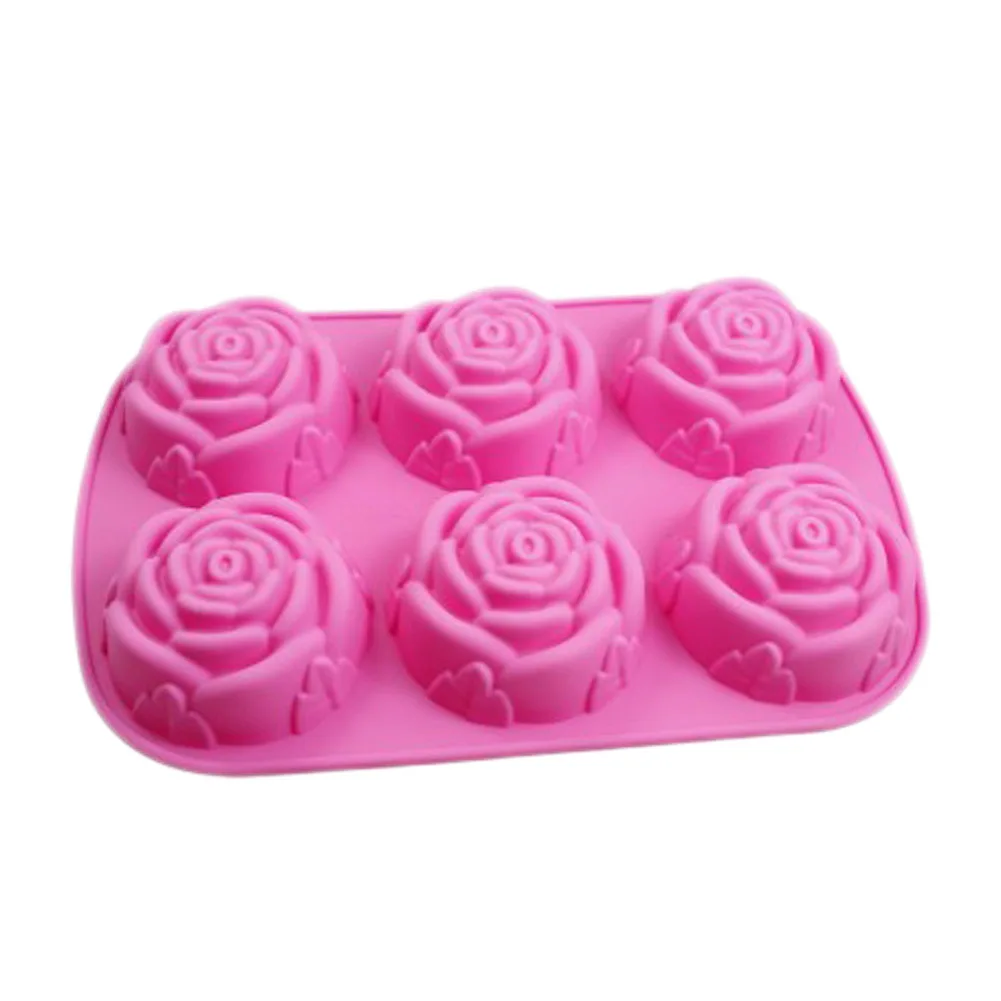 Силиконовая форма для выпечки 6 цветов|soap moulds|kitchen bakingsilicone mold |