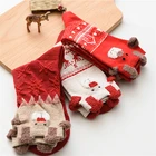 Новинка 2018, женские носки, зимние теплые рождественские подарки, стерео носки, мягкие хлопковые милые носки Санта Клауса с оленем, рождественские носки, милые