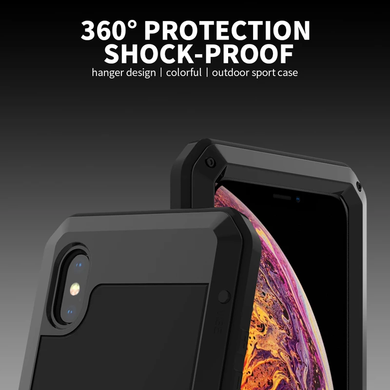 Роскошный Металлический прочный защитный чехол для iPhone XS Max XR X 8 7 6S 6 Plus SE 5 5S 8Plus 360 Полный Корпус противоударный чехол для iPhone