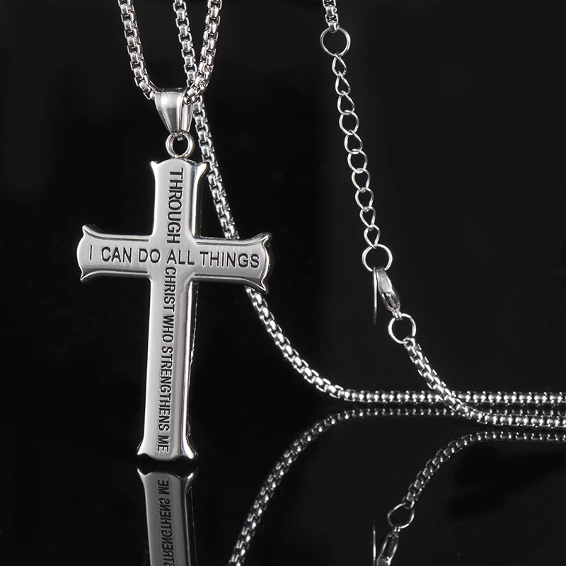 Мужские ожерелья из нержавеющей стали ZPAMS специальное Библейское ожерелье с