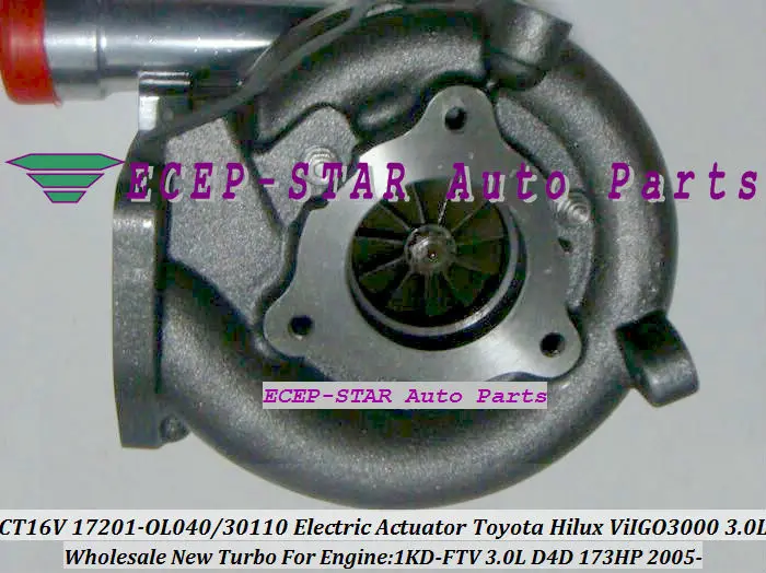Бесплатная доставка CT16V 17201-OL040 17201-30110 турбо без привода для TOYOTA Landcruiser Hilux SW4 D4D 05-