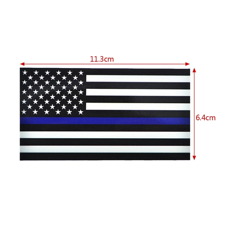 

1PCS Police Officer Thin Blue Line American Flag Vinyl Decal Car Sticker