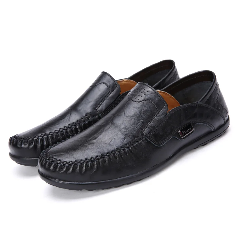 VKERGB Comfortable Soft Suede Men Loafers Cow Genuine Leather Fashion Brand Mens Flats Driving Shoes Plus Size 46 mens leather | Обувь