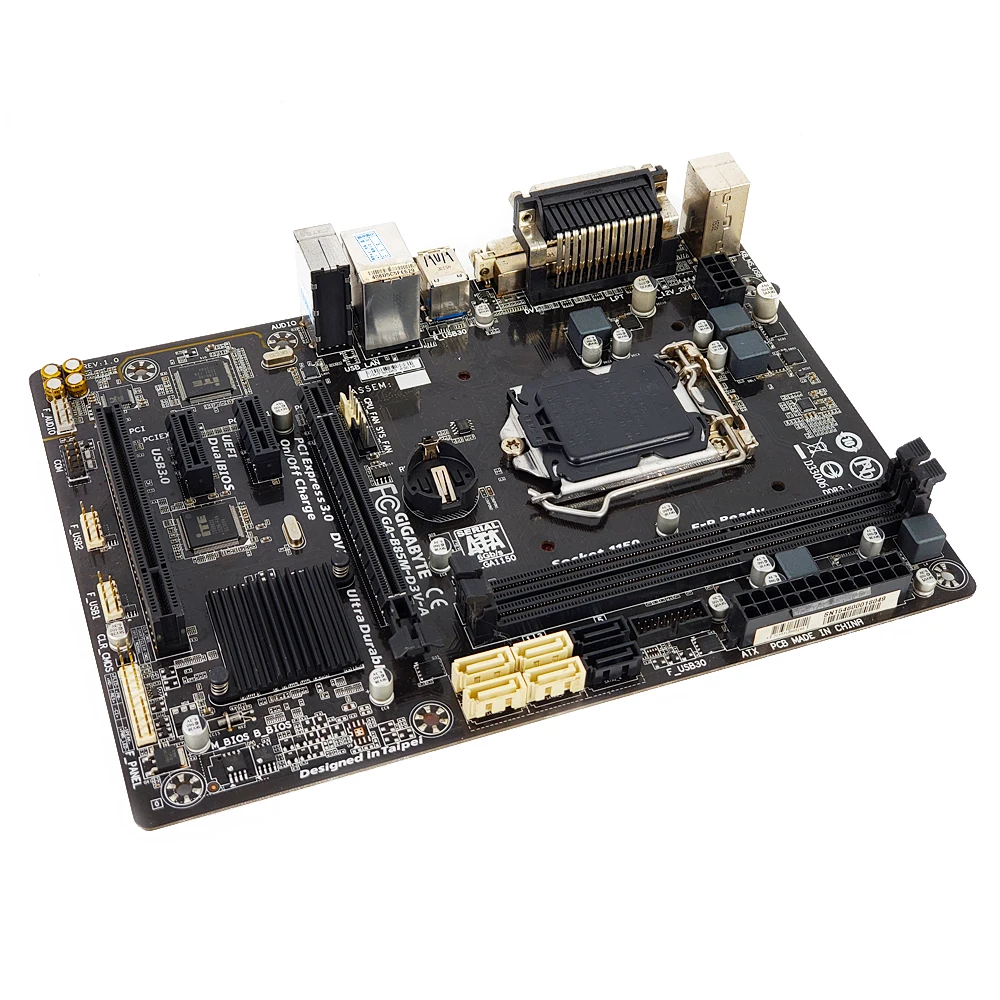 Gigabyte GA-B85M-D3V-A рабочего Материнская плата B85M-D3V-A B85 LGA 1150 i7 i5 i3 DDR3 16G SATA3 USB3.0 VGA, HDMI, DVI микро-atx корпус