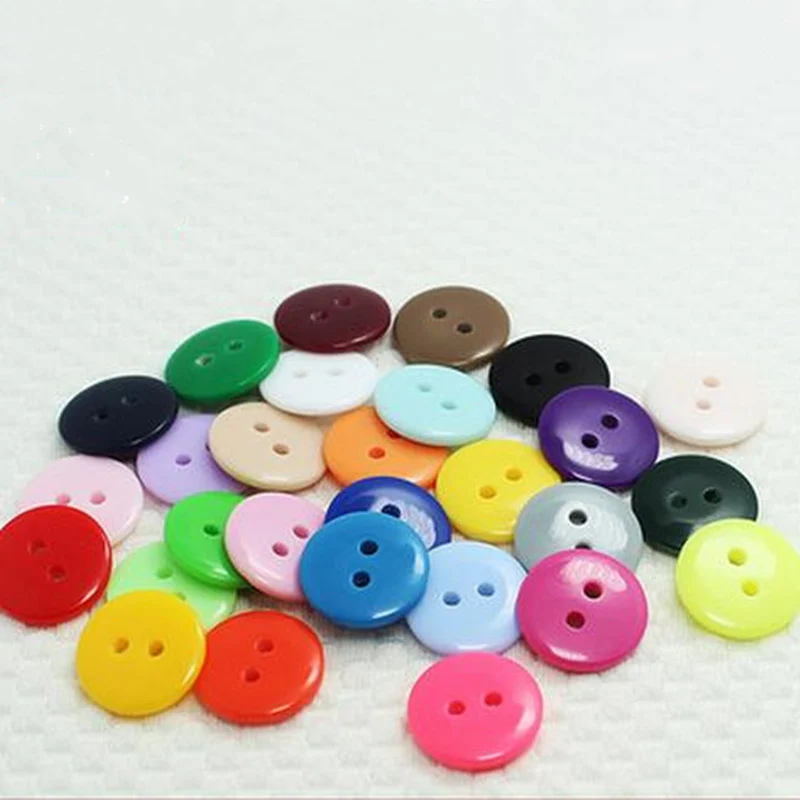 40 шт./лот! 12 мм смешанные цвета круглая форма 2 отверстия искусственная смола