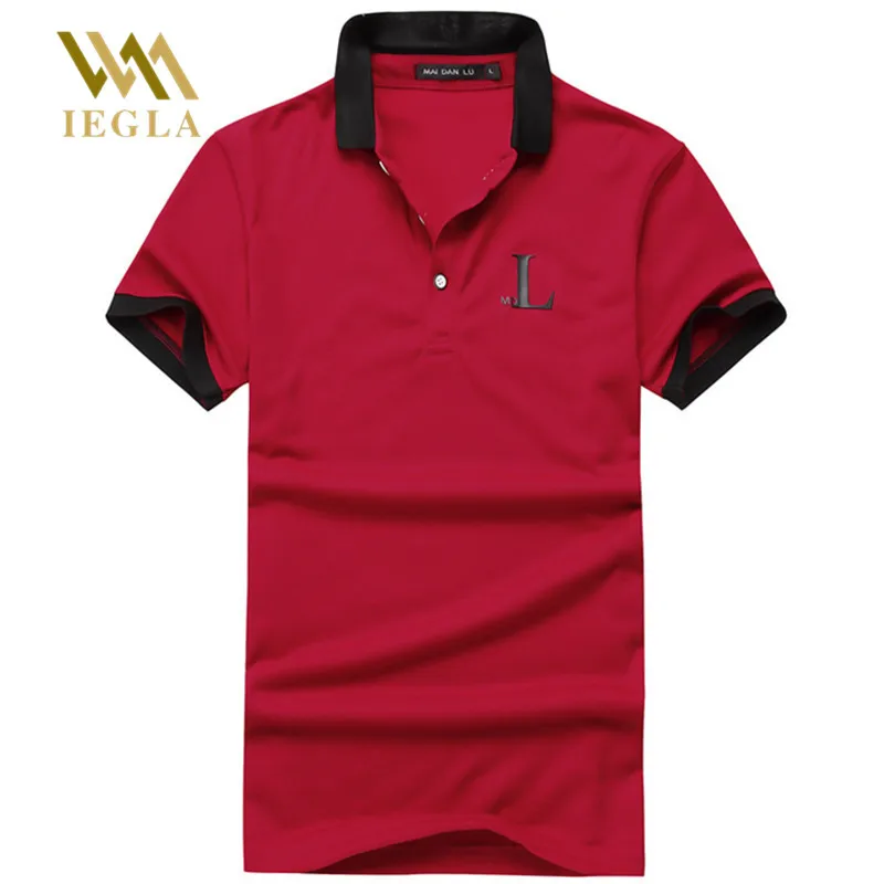 Мужская футболка поло красная Однотонная с коротким рукавом лето 2019|camisa polo|polo