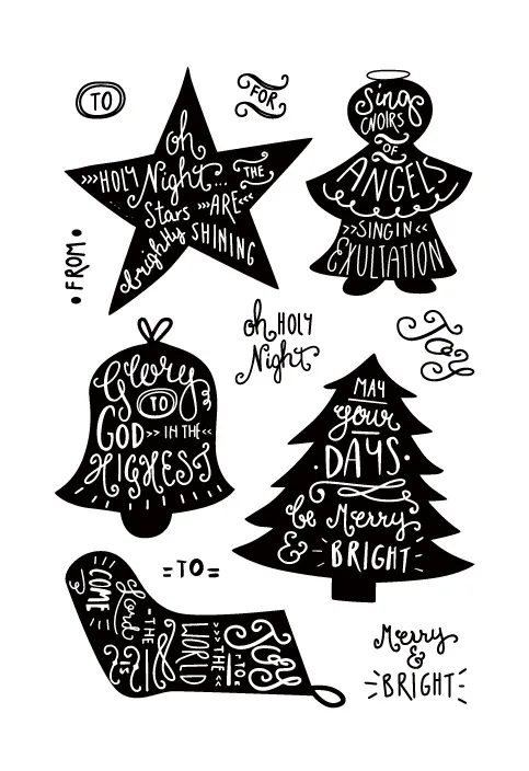 Дерево/прозрачные штампы для скрапбукинга DIY/изготовление карт/рождественские