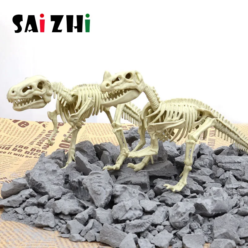 Saihzi динозавр fossil раскопки, коллекционная фигурка, модель для детей, развивающая собранная игрушка для мальчиков