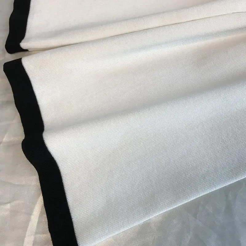 ALPHALMODA вязаный костюм с круглым вырезом и короткими рукавами+ широкие брюки, двухсекционный костюм, женские летние модные трикотажные брюки