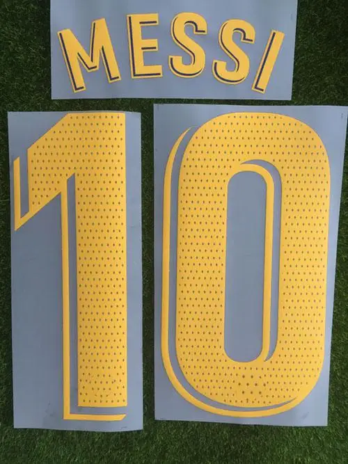 Home MESSI 10 1819 La Liga проигрыватель Версия Messi Nameset Suarez Coutinho Nameset с большими отверстиями печать футбольная нашивка - Цвет: Home MESSI 10