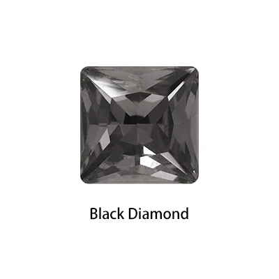 Black Diamond Неакриловые Пришивные хрустальные квадратные Угловые камни для украшения одежды Свободные Стразы пришивные на основе камней для одежды - Цвет: Black Diamond