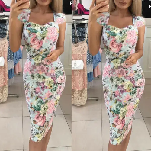 Модное женское летнее элегантное платье с квадратной горловиной на лямках для