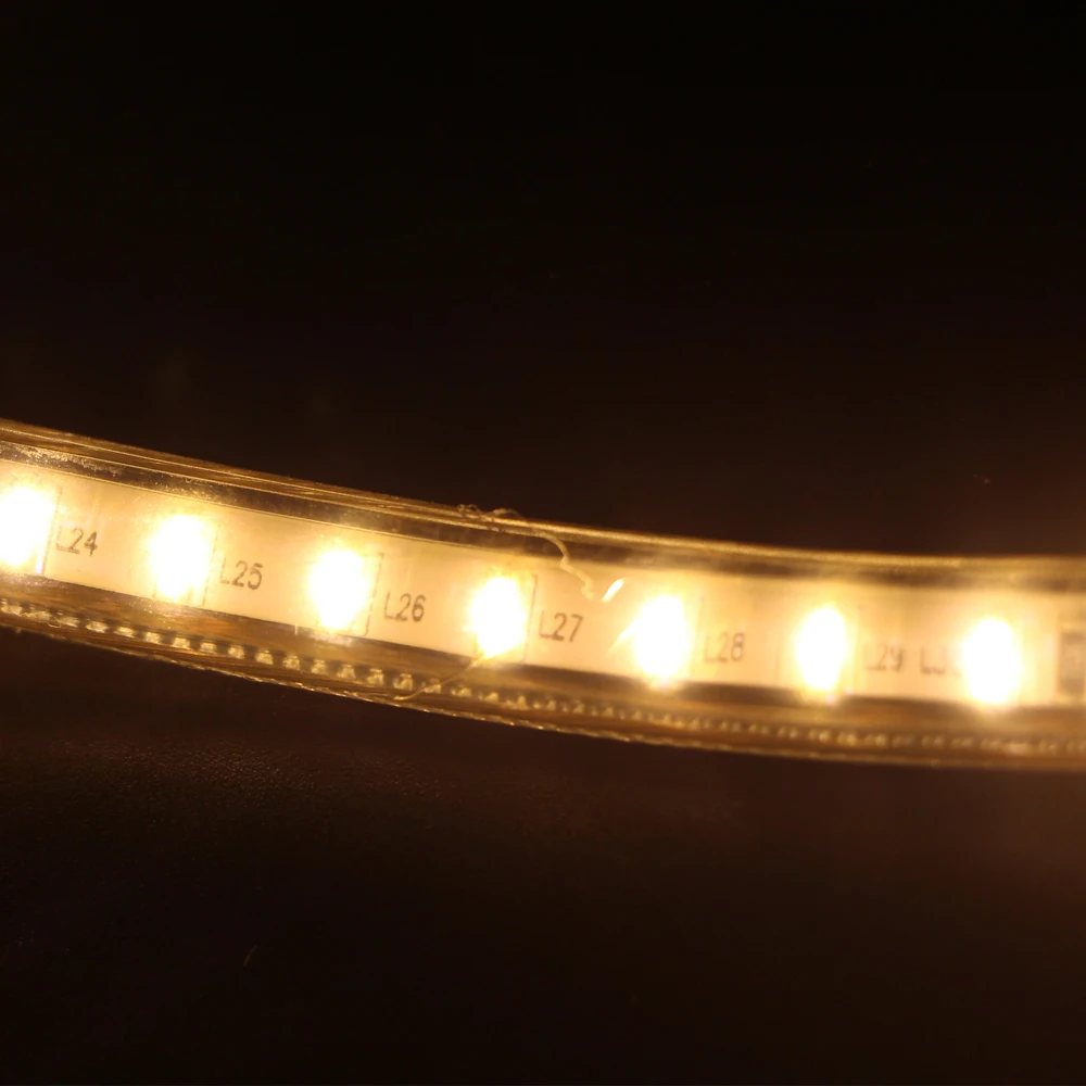 Светодиодная лента водонепроницаемая 120 светодиодов/м 3014 в перем. Тока 220 IP67 |