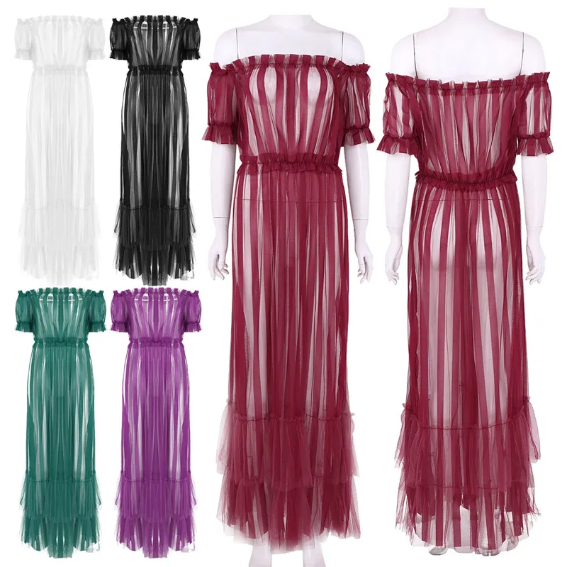 Женское пляжное платье с открытыми плечами летнее платье-накидка короткими