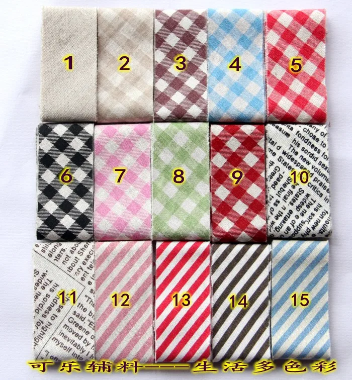 10 м/лот 35 мм(6/") Ширина unironed рами хлопковые сетки и саржевая косой ленты/косой переплет для рукоделия шитья