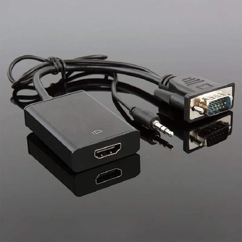 Преобразователь из VGA в HDMI адаптер Высокое качество выход 1080P HD аудио кабель hdmi