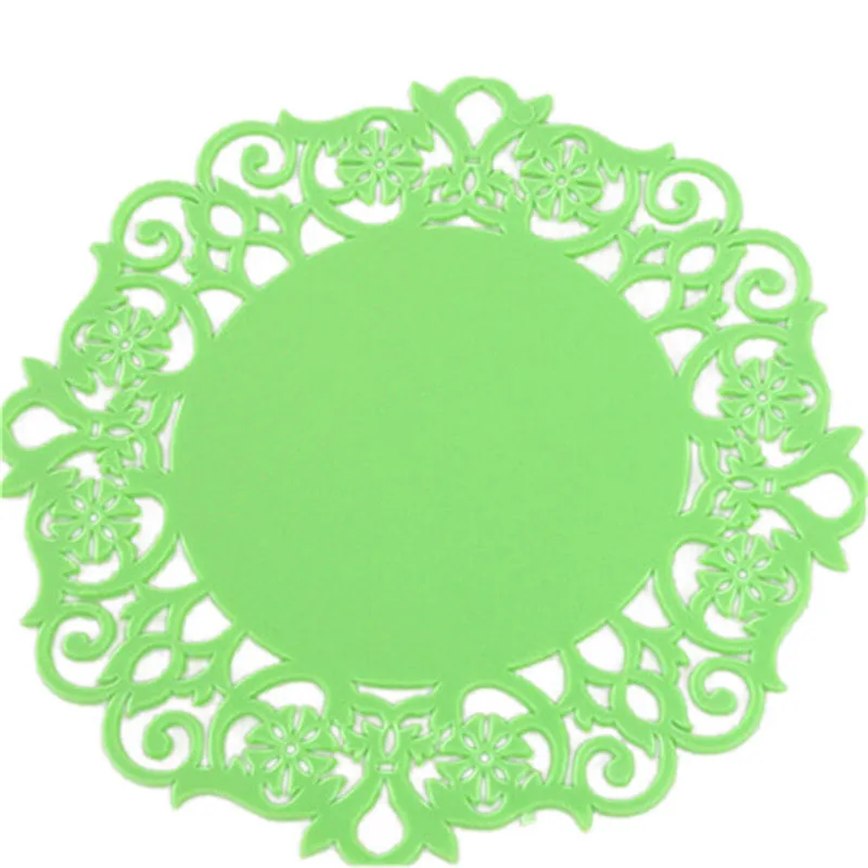 

2018 Fashion Home & Garden Lace Flower Doilies Silicone Coaster Tea Cup Mats Pad Insulation Placemat LAU