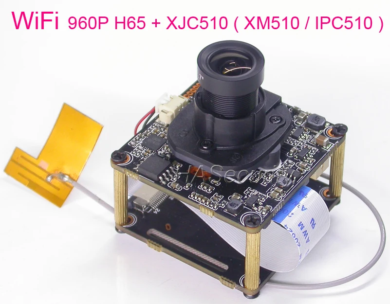 Wi-Fi 960P 1/3 "H65 CMOS датчик изображения + XJC510 (XM510 / IPC510) CCTV IP-камера Модуль платы блока
