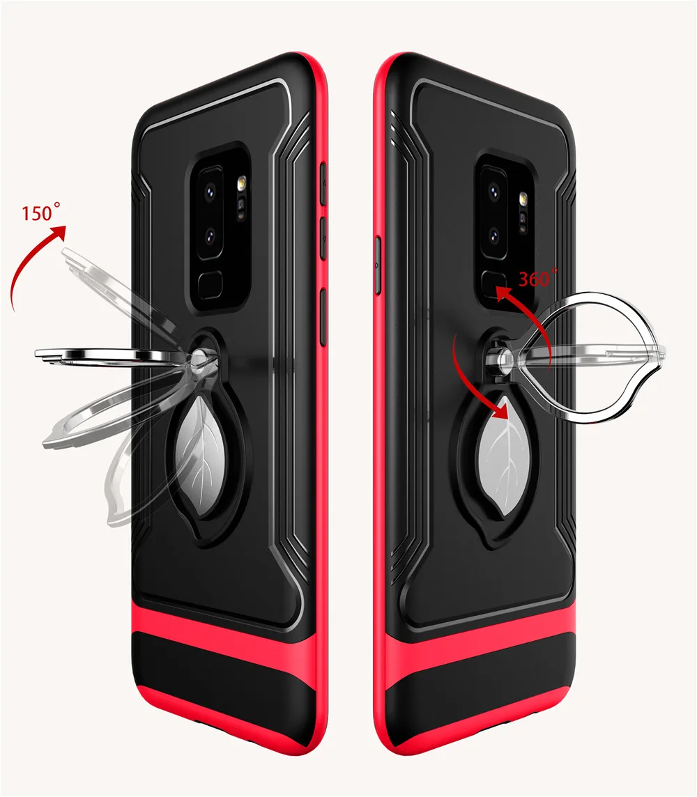 Кленовый лист телефона 360 Вращающаяся подставка чехол для iPhone X XS Max XR 8 6 6S 7 Plus samsung