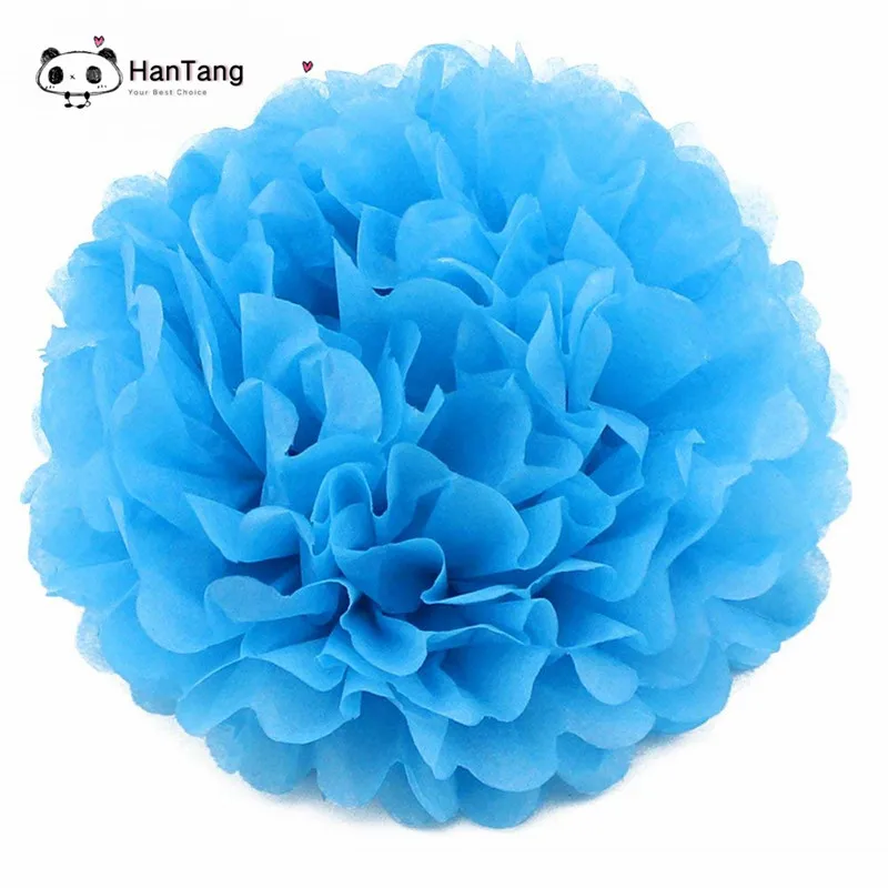 5pcs/Pack 15cm,20cm, White/Light Purple Tissue Paper Pom Poms For Baby Girl Princess Birthday Party Wedding Party Decoration 5z