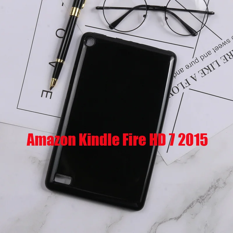 Настольный чехол для Amazon Kindle Fire HD7 2015 7 черный мягкий ТПУ гелевый силиконовый