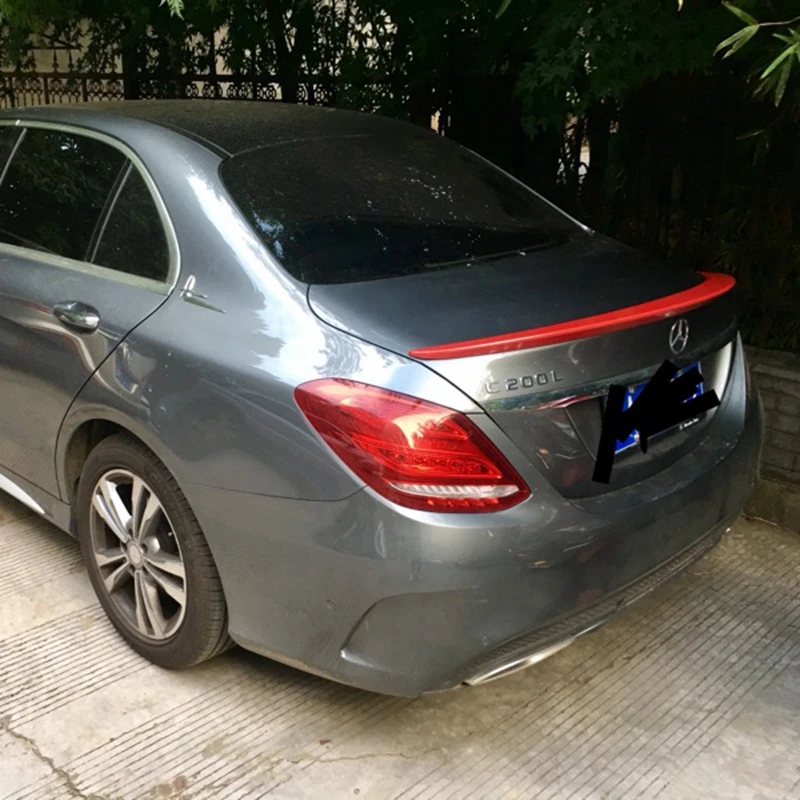 Кожаный чехол с Mercedes W205 спойлер 4 дверный седан C63 C180 C200 C250 C260 ABS Пластик хвост